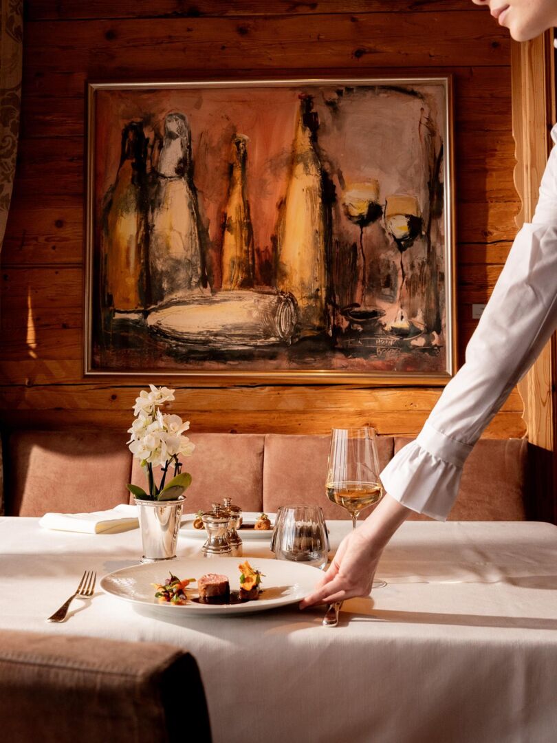 Speise im Restaurant Picea