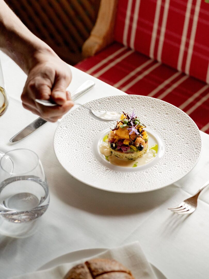 Speise im Restaurant Picea