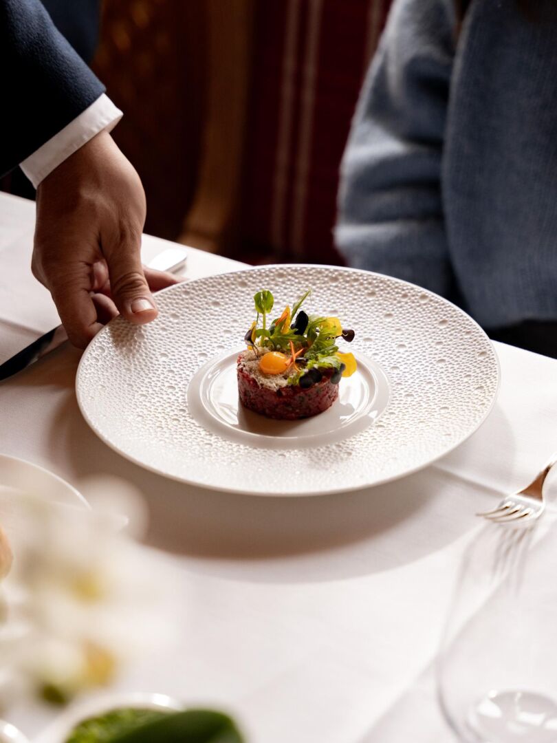 Speise im Restaurant Picea