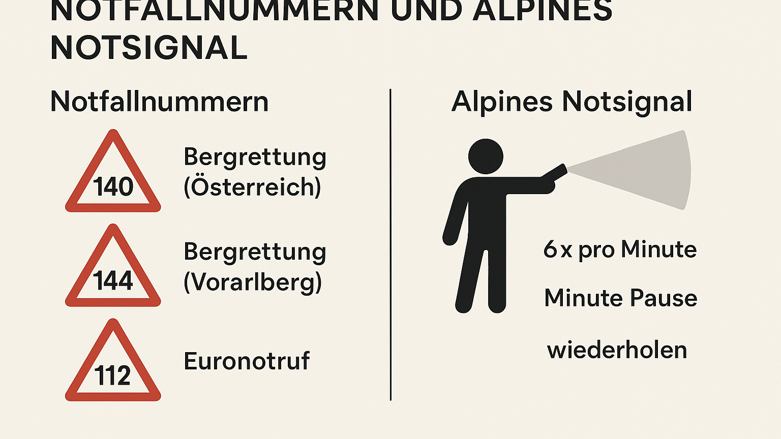Notfallnummern Grafik