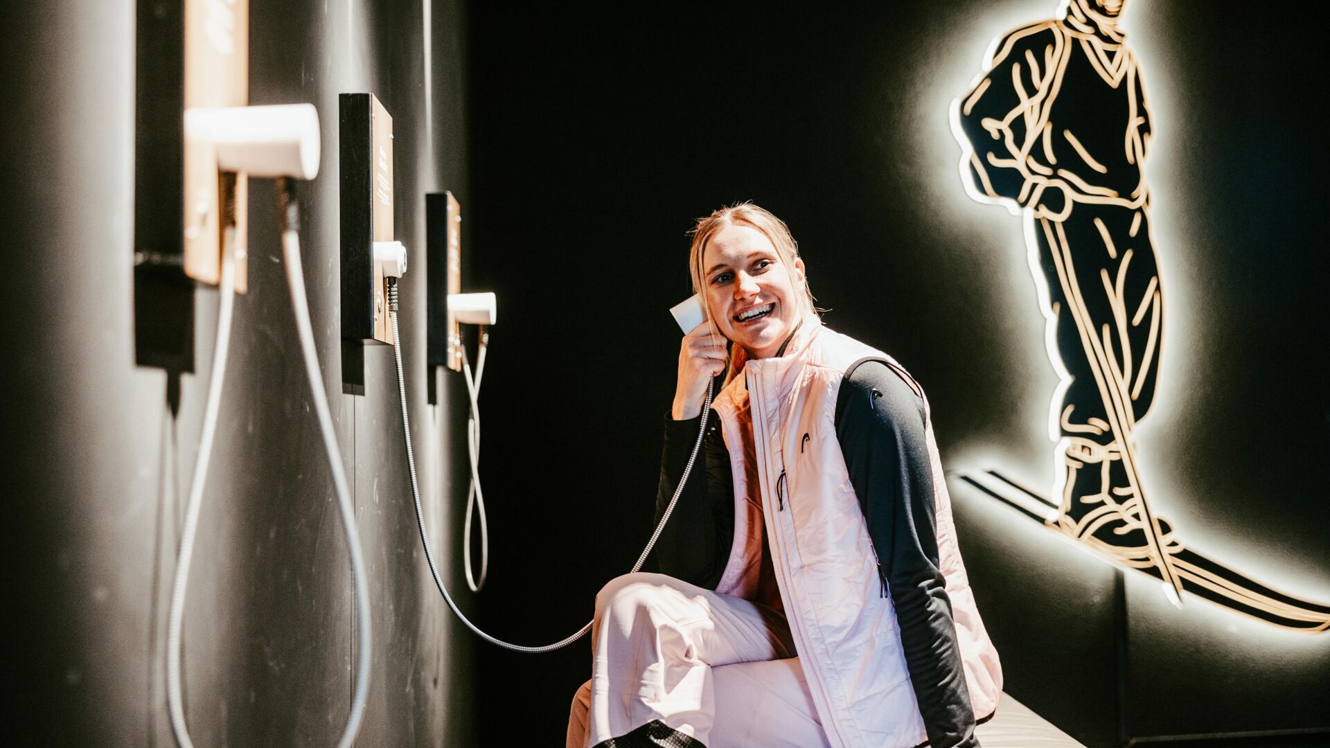 Besucherin in der Hall of fame