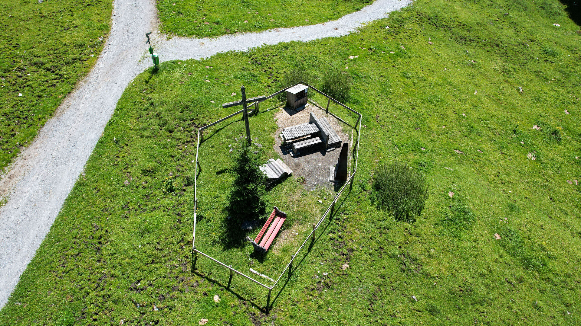 Vogelperspektive des Grillplatzes in Stubenbach