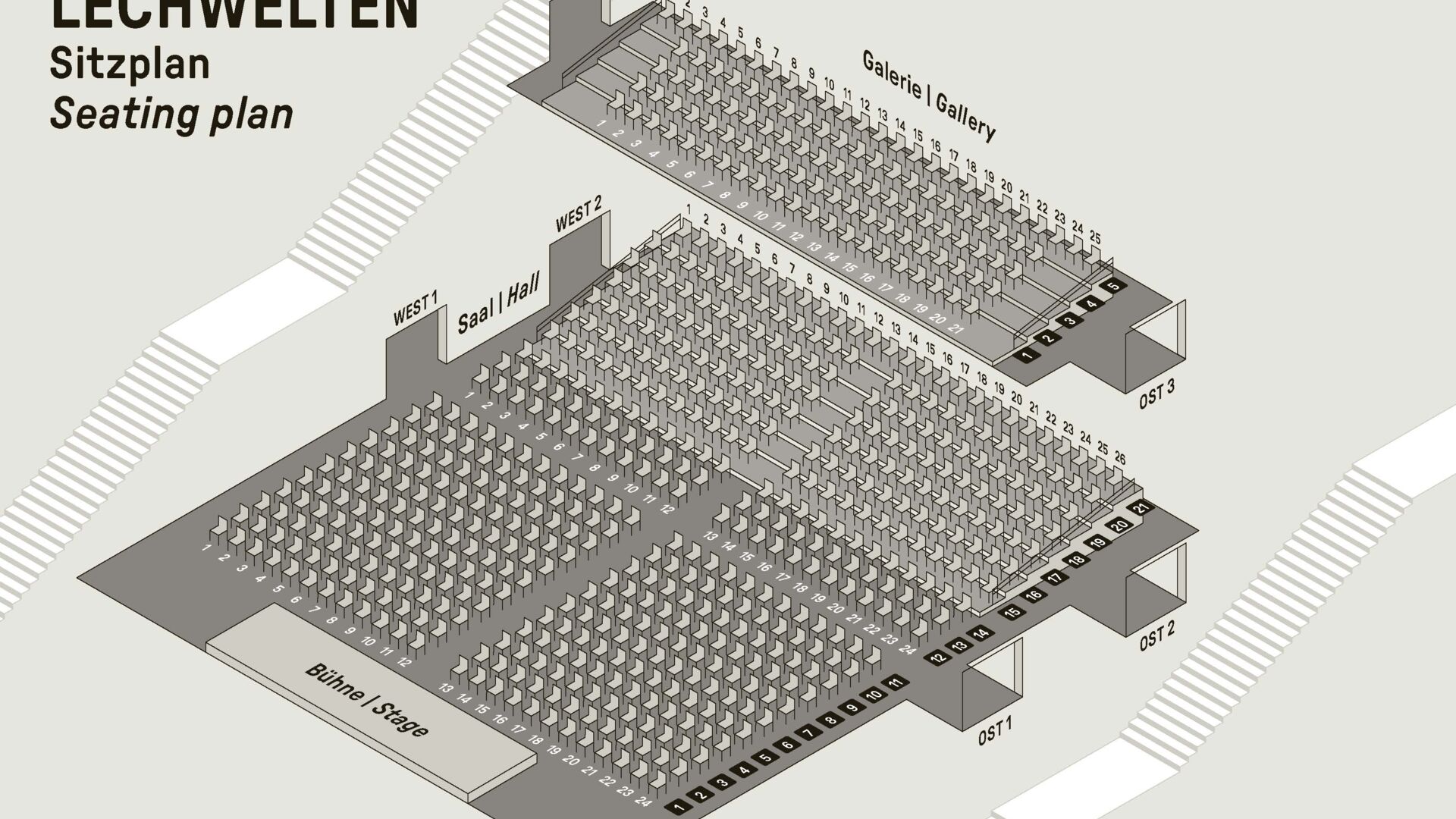 Saalplan und Sitzplan der Lechwelten
