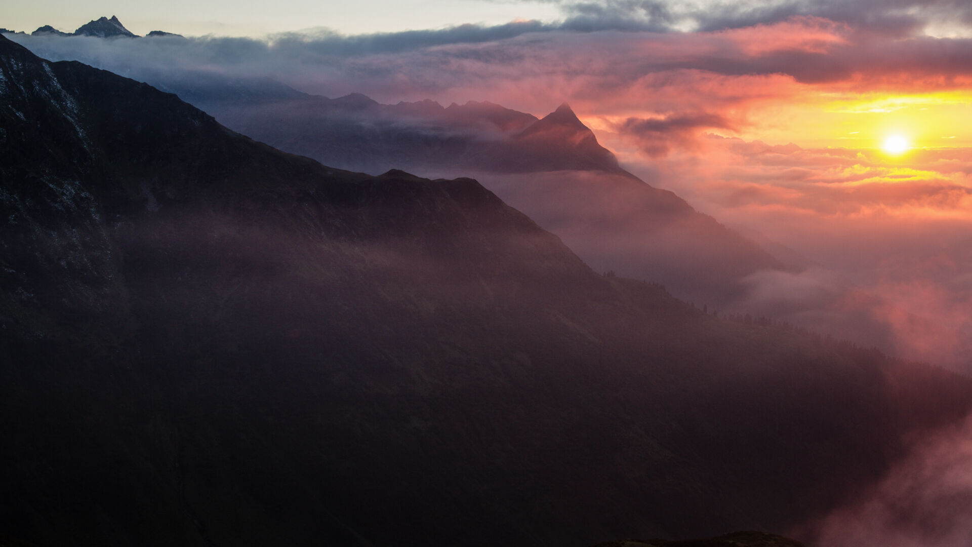 Morgenstimmung auf der Kaltenberghütte