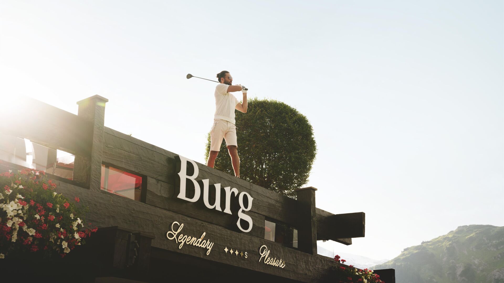 Golf Abschlag Burg Hotel Lech am Arlberg