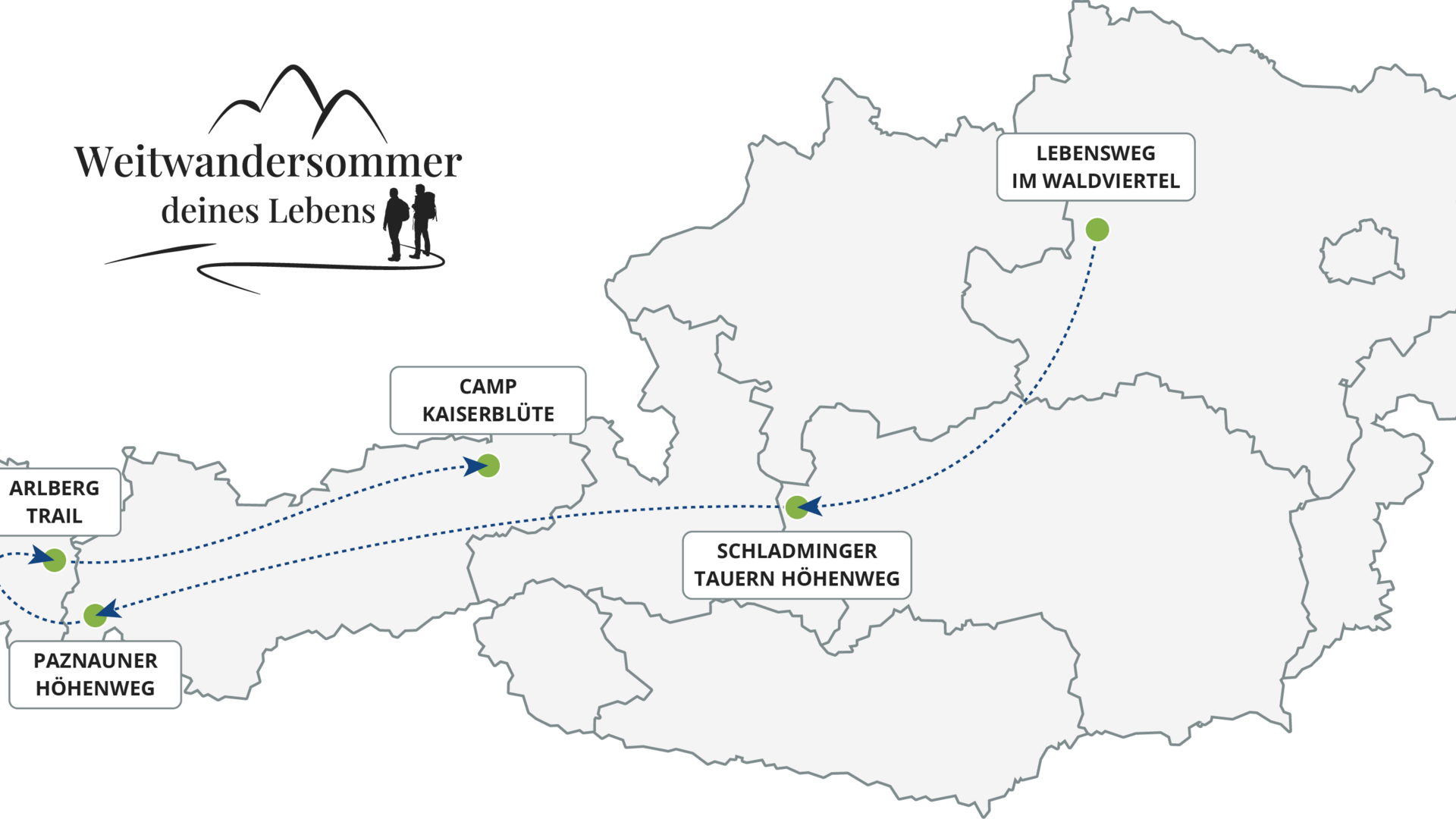 Kartenausschnitt Weitwandersommer deines Lebens