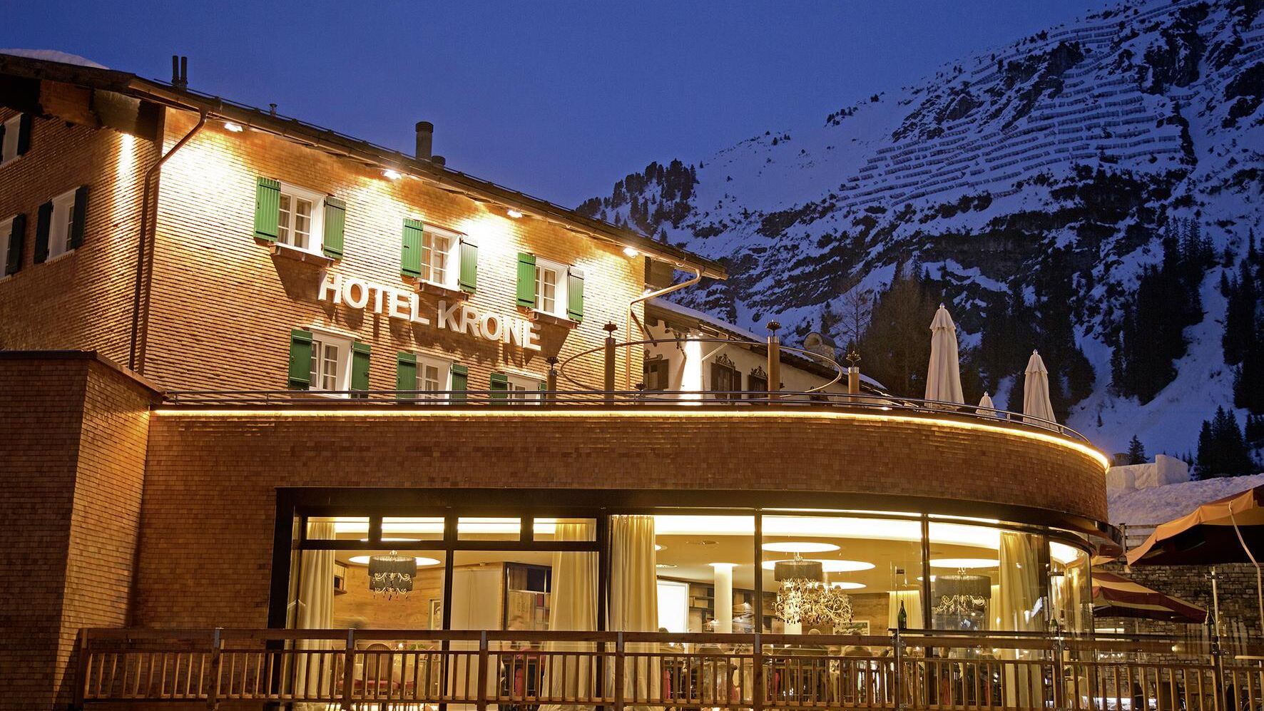 Romantik Hotel Die Krone von Lech im Winter