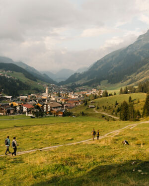 Blick auf Lech im Sommer