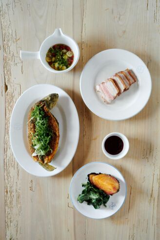 Fish, pork, beetroot Fish, pork, beetroot