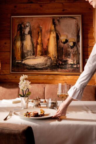 Speise im Restaurant Picea