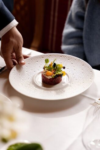 Speise im Restaurant Picea