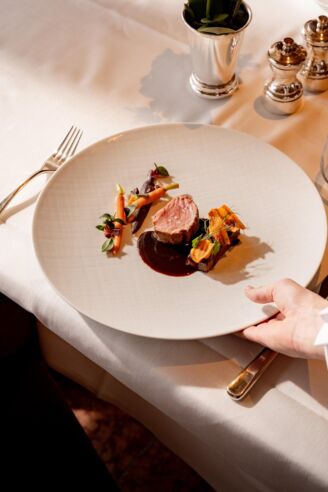 Speise im Restaurant Picea