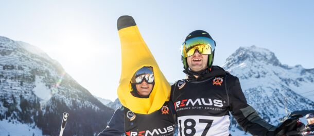 Zwei Teilnehmer von der WeiÃe Ring das Rennen