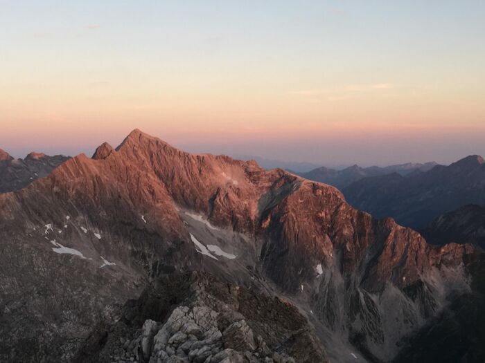 Braunarlspitze zum Sonnenaufgang