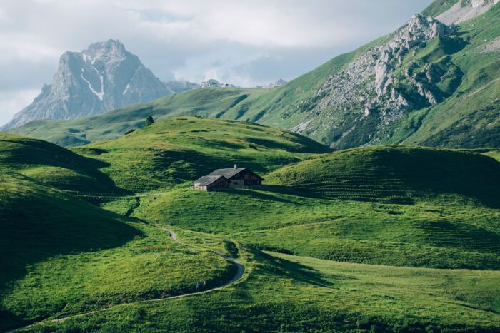 Auenfeld - Blick Richtung Warth
