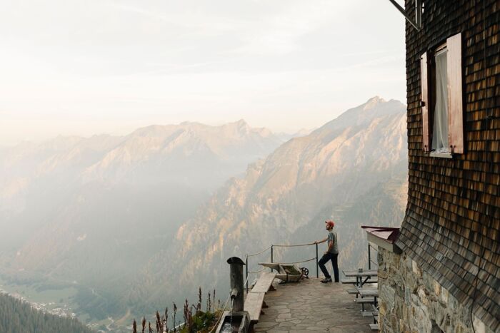 Blick von der KaltenberghÃ¼tte ins Klostertal