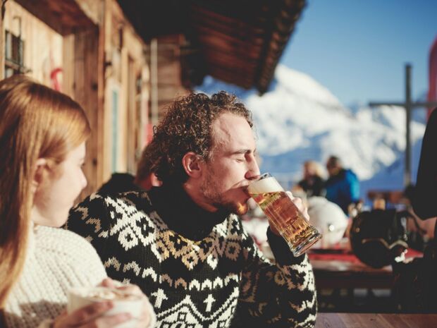 Einkehrschwung auf der Kriegeralpe