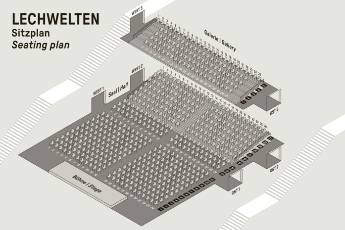 Saalplan und Sitzplan der Lechwelten