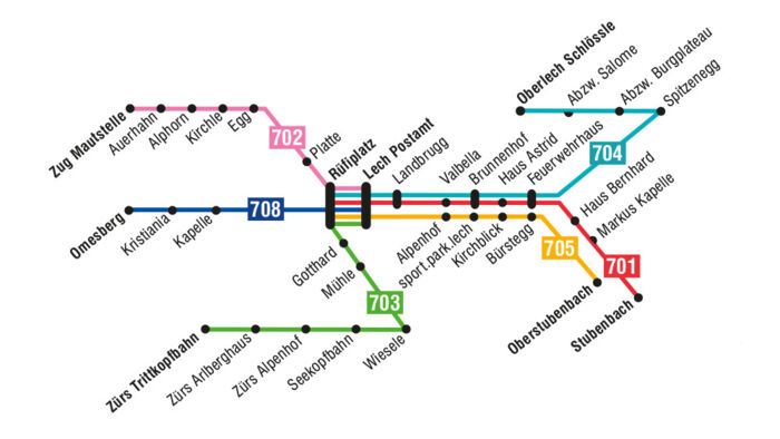Ortsbus Streckenplan