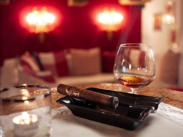 Zigarren Lounge in der Krone von Lech