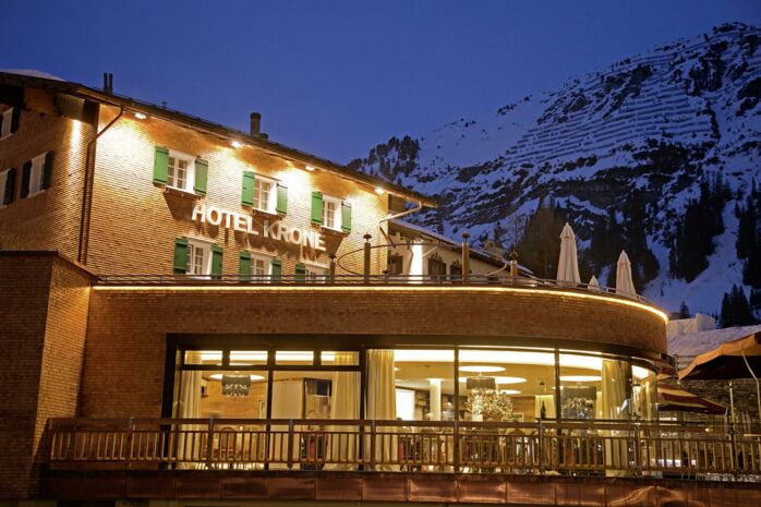Romantik Hotel Die Krone von Lech im Winter