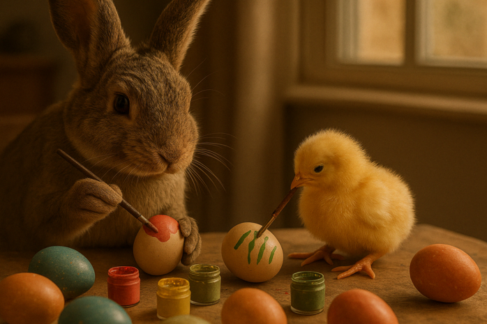 Bunny und Chick Painting